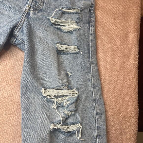 Levis Ribcage Womens Blue Medium Wash‎ Straight Leg Ankle Jeans Size 29 - Picture 5 of 13